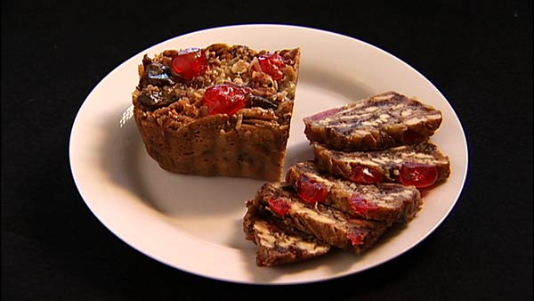 Christmas Fruit Loaf Cut In Slices