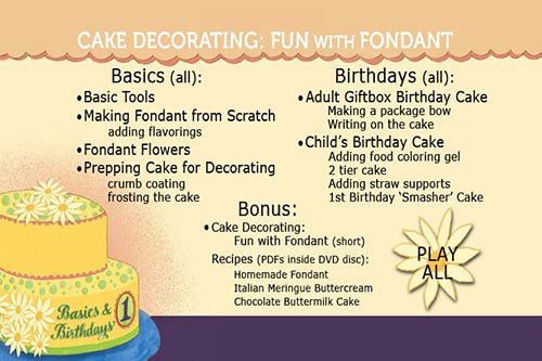 Cake Decorating - Fun With Fondant DVD Menu