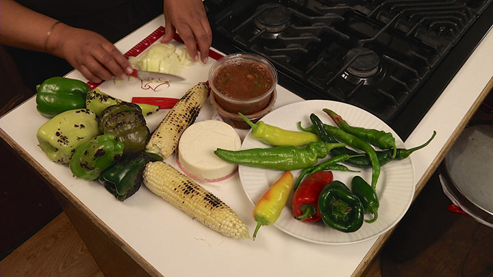 Gloria’s El Salvador Roasted Corn and Chili Tamales con Queso Fresh Ingredients