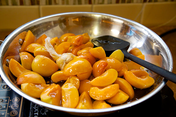 Honey-Sweetened Apricot Lavender Butter Cooking Down