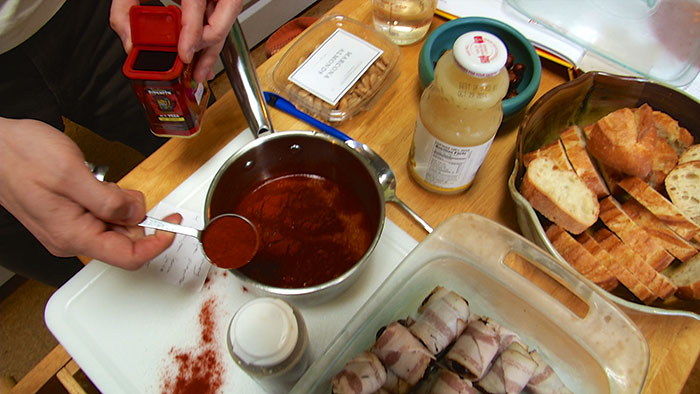 Toro Bravo Cookbook Potluck -Preparing Dishes in the kitchen