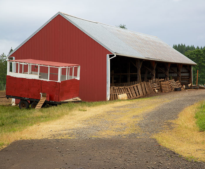 Wooden Trailer and Barn - Boondockers Farm