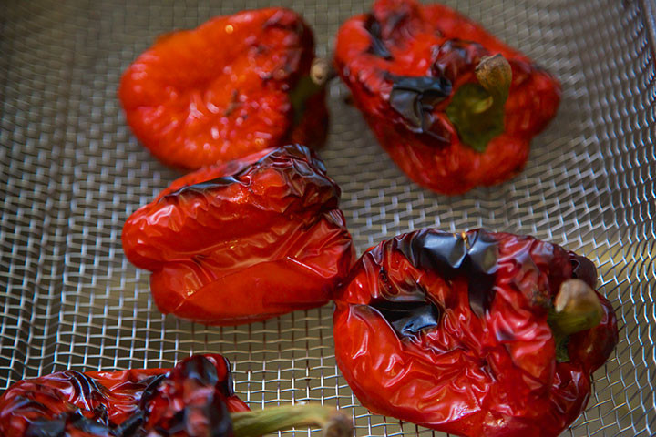 Roasted Red Peppers for Canning