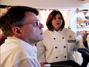 Ed Gowans with Client Christie Mather of the Northwest Pear Bureau