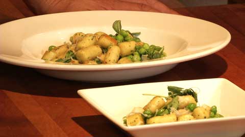 Parisian Herbed Gnocchi with Fresh Pea Pesto