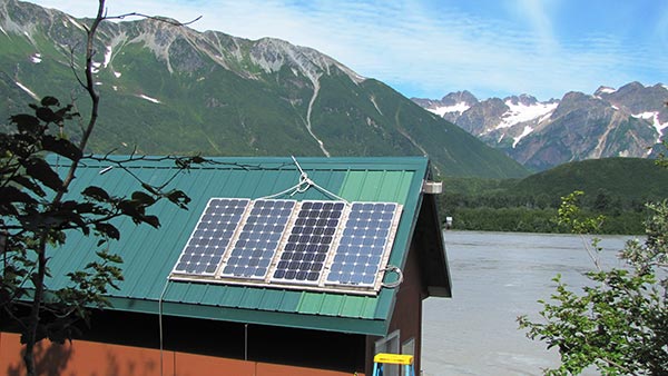 Front side of the sonar station facing the Copper River - Cooking Up a Story